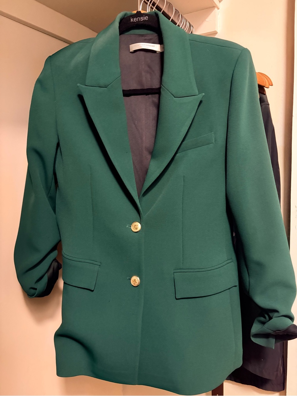 Simon’s Contemporaine Emerald Green Tailored Blazer